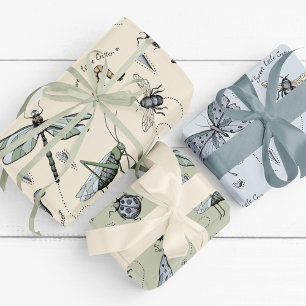 Feuille De Papier Cadeau Bleu mignon et odeur