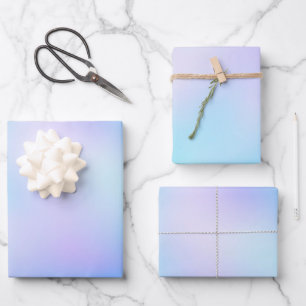 Feuille De Papier Cadeau Bleu tendance et violet Abstrait Unicorne dégraden