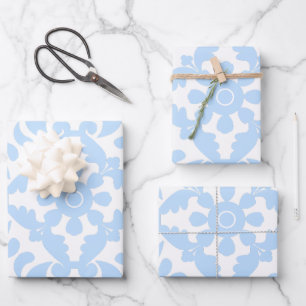 Feuille De Papier Cadeau Blue Azulejos portugais espagnol méditerranéen