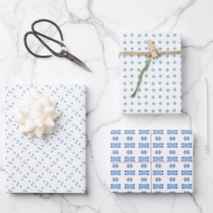 Feuille De Papier Cadeau Blues pour bébés Abstraits