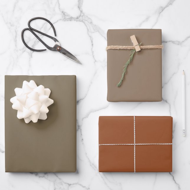 Feuille De Papier Cadeau Bois franc Hawaïen clair Brown Tons 3 (Recto)
