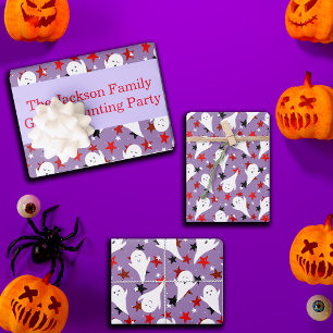 Feuille De Papier Cadeau Bonne Halloween Ghouls Personnaliser du parti de c
