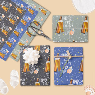 Feuille De Papier Cadeau Bonne Première Fête des pères Cute Pastel