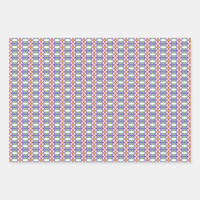 Feuille De Papier Cadeau Boogie Cinq Couleurs (Devant)