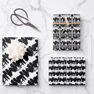Feuille De Papier Cadeau Boston Skyline