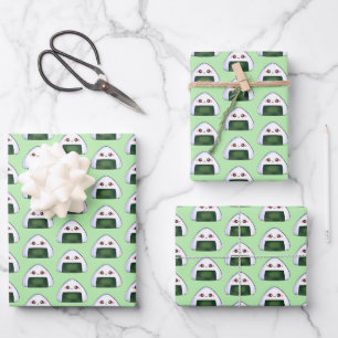 Feuille De Papier Cadeau Boule japonaise de riz Onigiri