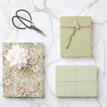 Bountiful Bouquet Olive Wrapping ensemble de 3