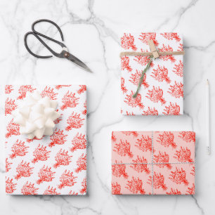 Feuille De Papier Cadeau Bouquet fleur sauvage Floral Whimsical Rouge rose