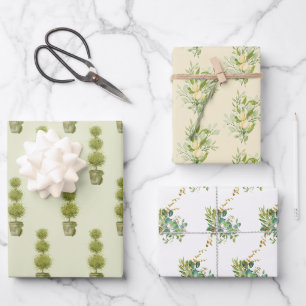 Feuille De Papier Cadeau Bouquets de jardin et tomates