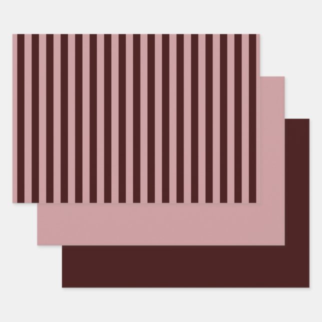 Feuille De Papier Cadeau Bourgogne et roux (Lot)