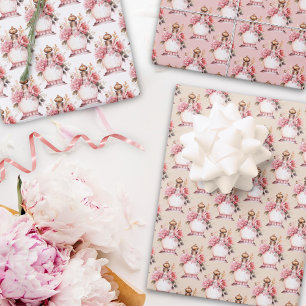 Feuille De Papier Cadeau Bouteille de parfum vintage Anniversaire ou toute 