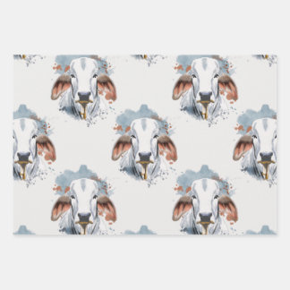 Feuille De Papier Cadeau Brahman américain