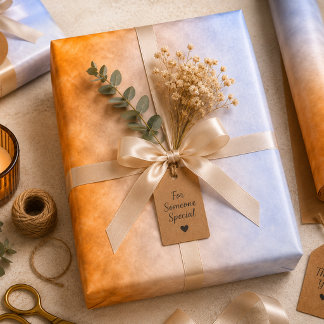 Feuille De Papier Cadeau Braises dans le Ciel