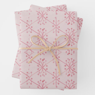 Feuille De Papier Cadeau Branche Rose Élégante Personnalisée - Floral Print