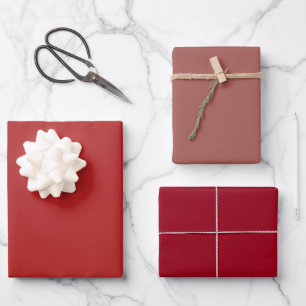 Feuille De Papier Cadeau Briques Rouges Carmine Bois Rouge Teintes 3 Tons