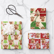 Brown Highland Miniature Cow Christmas