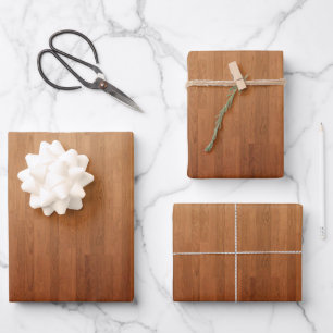 Feuille De Papier Cadeau Brown Wood
