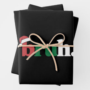 Feuille De Papier Cadeau Bruh Mème Drôle Dire Bro Salutation Noël