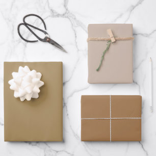 Feuille De Papier Cadeau Brun clair beige français Tons nuances 3