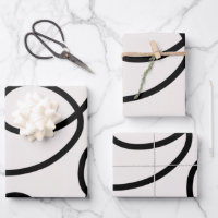 Brush Strokes De Ligne Minimale Moderne Noir Et Bl