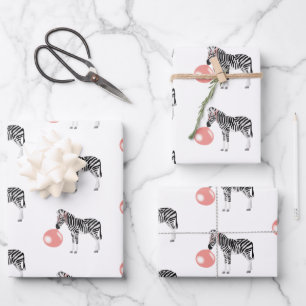 Feuille De Papier Cadeau Buble Gum Zebra Blowbble