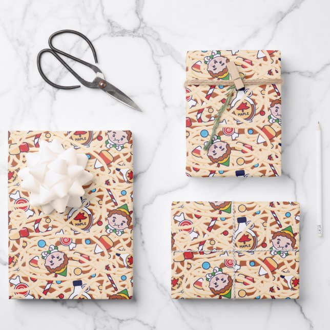 Feuille De Papier Cadeau Buddy l'Elfe | Christmas Cheer Motif Wrapper P (Recto)
