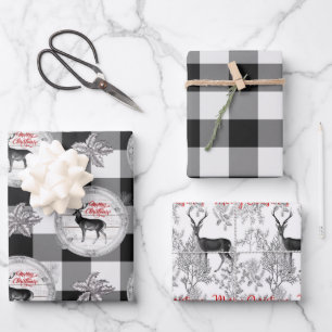 Feuille De Papier Cadeau Buffalo Check Noël