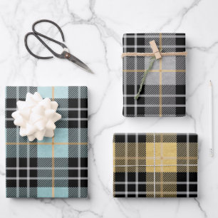 Feuille De Papier Cadeau Buffalo Plaid Motif