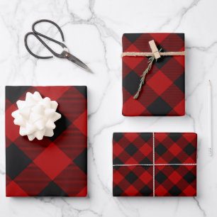 Feuille De Papier Cadeau Buffalo Plaid Rob Roy Check Red Plaid Motif
