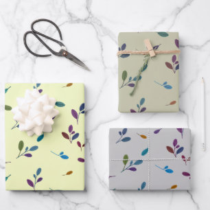 Feuille De Papier Cadeau Bunte Zweige/Blätter