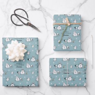 Feuille De Papier Cadeau cacahuètes   Snoopy & Woodstock Winter Break Motif