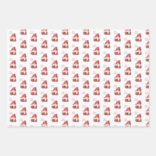 Feuille De Papier Cadeau Cacao de menthe poivrée (Devant)
