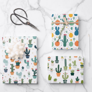 Feuille De Papier Cadeau Cactus