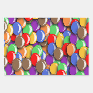 Feuille De Papier Cadeau Cadeau de 6ème anniversaire de mariage bonbons
