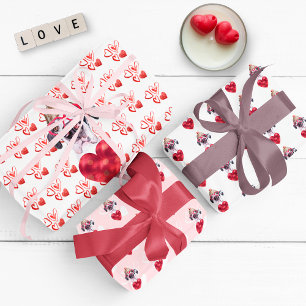 Feuille De Papier Cadeau Cadeau de la Saint-Valentin pour amateur de chien