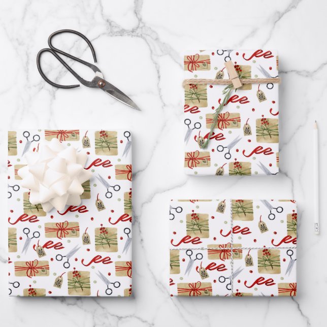Feuille De Papier Cadeau Cadeau de Noël (Recto)