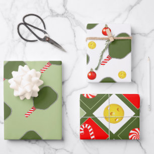 Feuille De Papier Cadeau Cadeau de Noël de pickleball