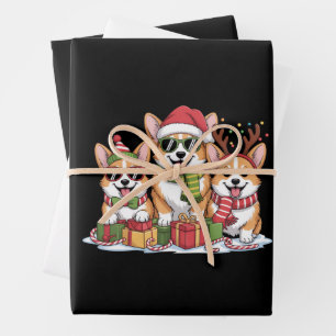 Feuille De Papier Cadeau Cadeau de Noël pour maman amateur de chien Corgi