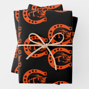 Feuille De Papier Cadeau Cadeau équestre à cheval