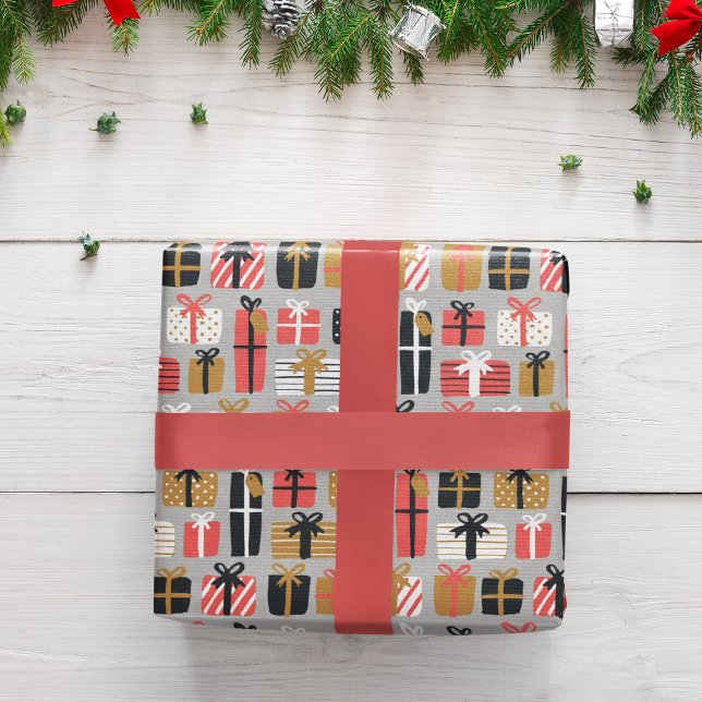 Feuille De Papier Cadeau Cadeau mignon moderne (Créateur téléchargé)