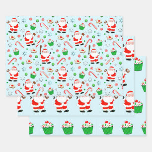 Feuille De Papier Cadeau Cadeaux de Noël de baseball