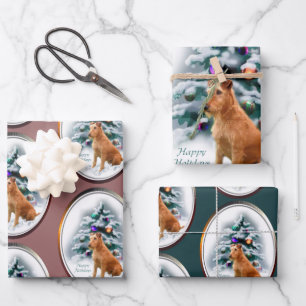 Feuille De Papier Cadeau Cadeaux de Noël irlandais Terrier