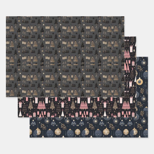 Feuille De Papier Cadeau Cadeaux de Noël magiques (Lot)