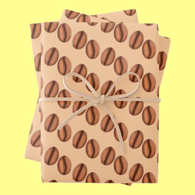 Feuille De Papier Cadeau Café Caféine Haricots (Créateur téléchargé)
