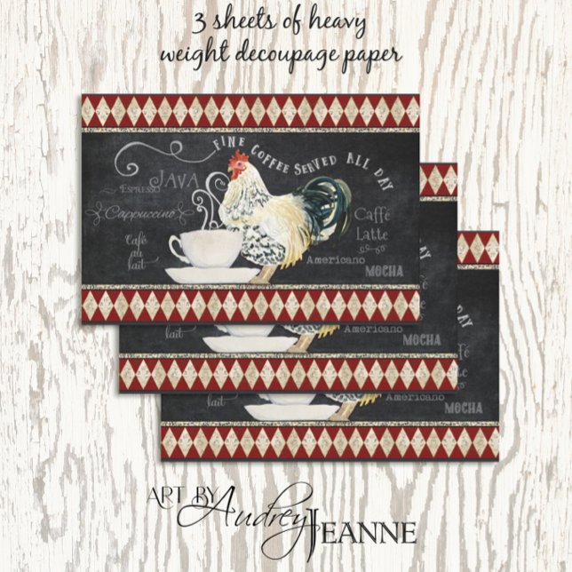 Feuille De Papier Cadeau Café de cuisine de la ferme à coq décantation de l (Créateur téléchargé)