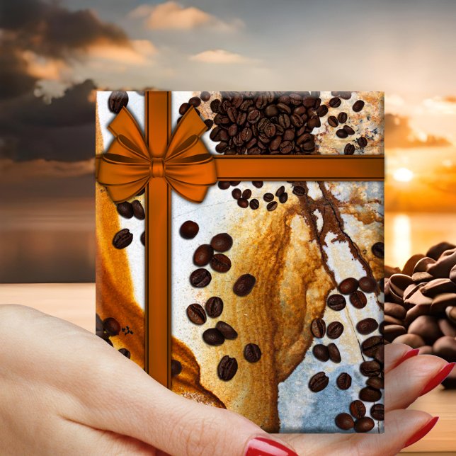 Feuille De Papier Cadeau Café Haricots Lover café (Wrapping paper sheets featuring 3 different designs with a coffee theme. Great for a coffee lover.)