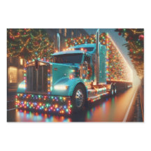 Camion de Noël avec lumières