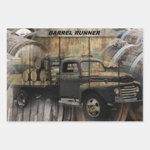 Feuille De Papier Cadeau Camion vintage Antique Camion Vieux Camion
