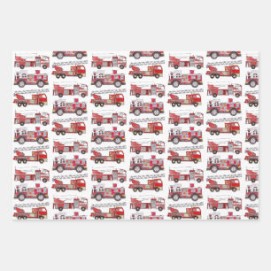 Feuille De Papier Cadeau Camions