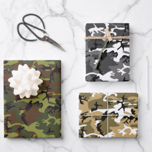 Feuille De Papier Cadeau Camouflage armé